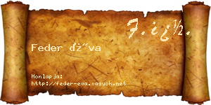 Feder Éva névjegykártya