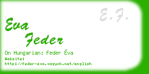 eva feder business card